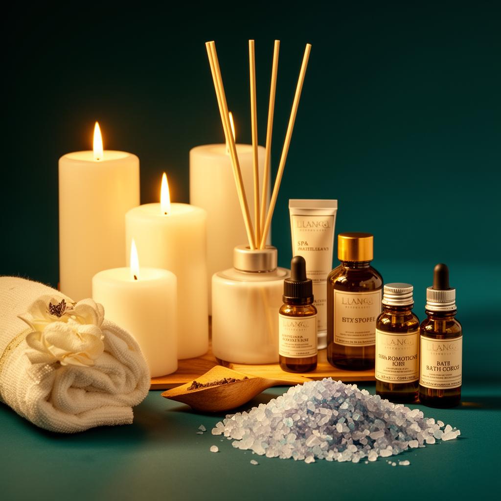 Spa candles and aromatic oils